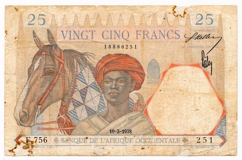 Banconota francese africa - banconota,