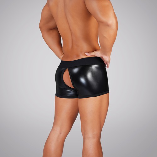 Boxer uomo tronchetto wetlook