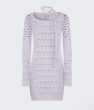 Mini abito in maglia lilla The