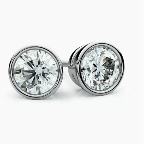 Orecchini perno diamante - a,