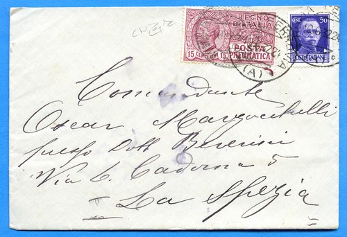 Regno 1922 lettera posta - 1922, pe