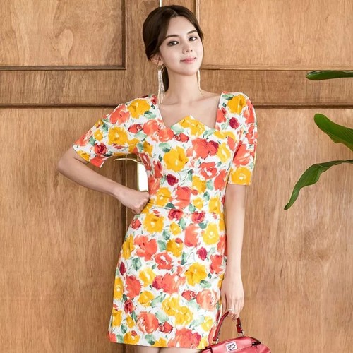 Tubino corto donna fiori - donna,