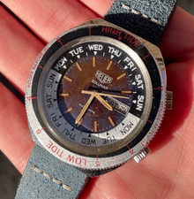 HEUER SOLUNAR TROPICAL DIAL REF 279.603 FORM '70 VINTAGE WATCH STEEL