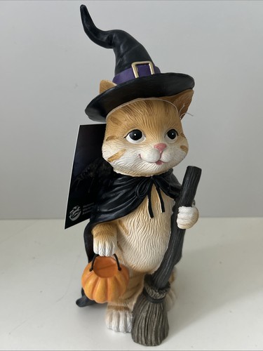 Statuina gatto halloween mondo - statuina,