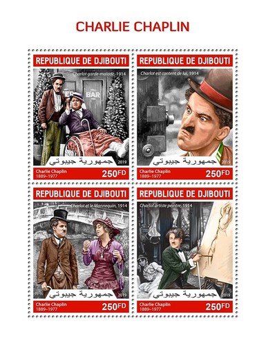 Francobolli charlie chaplin - charlie,