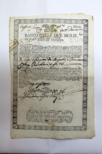 Banco delle due sicilie fede - delle,