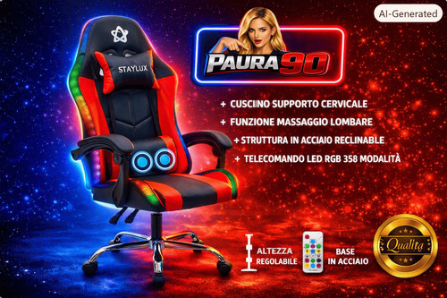 Sedia gaming staylux 358 led - sedia,