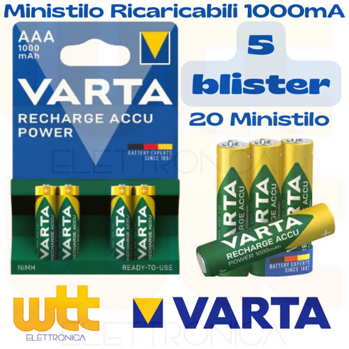 Batterie ricaricabili aaa - 20,