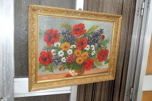 Dipinto olio cornice barocca - a,