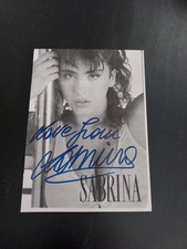 Cartolina autografata cartolina autografata Sabrina Salerno musica cantante Italia playboy sexy