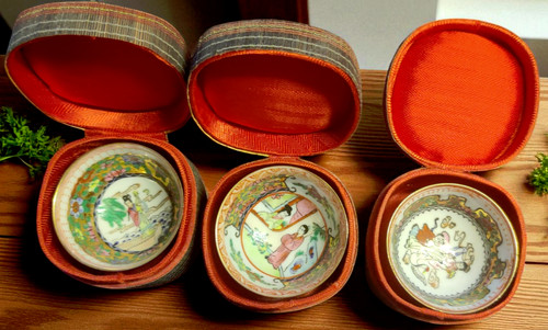 Kutani japan sake ciotola - 3x,