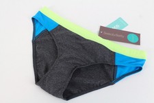 Costume da bagno donna SWEATY BETTY Dive In L grigio vita bassa bikini elasticizzato *