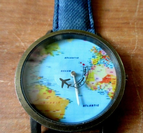 Orologio mini mappa mondo - mappa,
