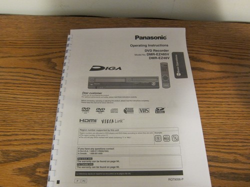 Panasonic dmr ez475v - panasonic, dmr-ez475v