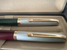 Burgundy Green Piston Writing