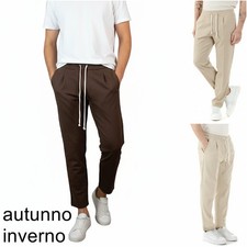 Pantaloni uomo Elasticizzati Eleganti Invernali Pantalaccio Con Elastico in vita