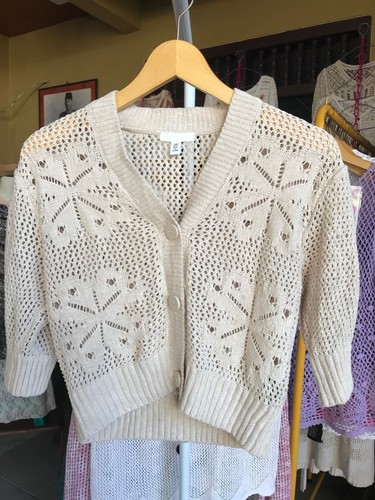 Cardigan rajut pointelle m - pointelle, h&m