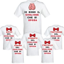 T-shirt maglia kit addio al celibato divertente sposo matrimonio addio nubilato