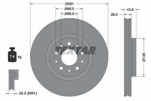 Disco freno ventilazione - 2x,