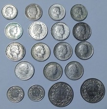 Selezione 19 monete Svizzera