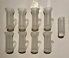 8 bicchierini da liquore (vodka, limoncello) in vetro opaco, vintage