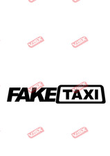 Fake taxi bumper - fake, sticker