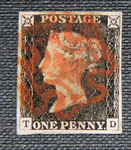 1840 penny black 4 - 1840, 1d