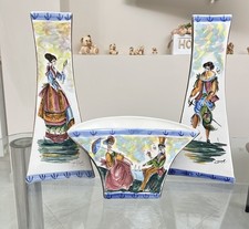 TRIS VASI PORTAFIORI CERAMICA