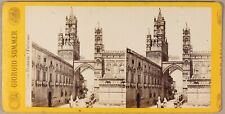 Palermo Italia Foto Giorgio Sommer Stereo PL55L2n Vintage Albumina c1865