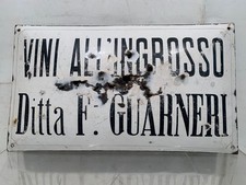 Targa tabella pubblicitaria in metallo VINI ALL’INGROSSO