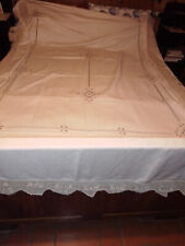 COPERTA RICAMATA A MANO PUNTO