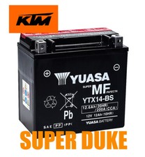 BATTERIA YUASA YTX14-BS KTM SUPER DUKE 1290 R 2014 2015 2016 2017 2018 2019 2020