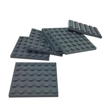 7 NUOVE Piastre LEGO 6 x 6 Grigio Bluastro Scuro