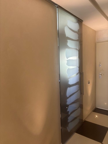 Porta casali vetro sabbiato - porta, in