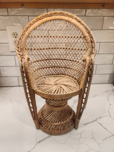Sedia vintage vimini - vintage, pavone