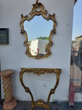 CONSOLE CON SPECCHIO DORATO DEL 900