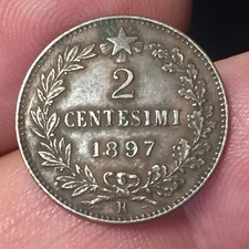 ?  2 CENTESIMI 1897 R  VALORE MONETA UMBERTO I° REGNO D’ITALIA
