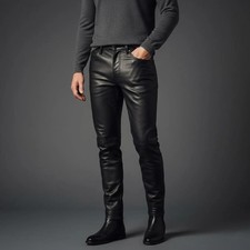 Pantalone uomo in pelle di