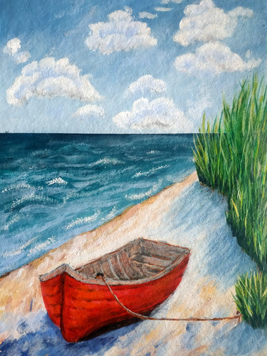 Paesaggio marino cielo - , "barca