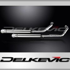 Suzuki VL800 Intruder 01-16 Scarico Completo 2-2 550mm Silenziatori Taglio Slash Inox
