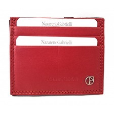 Portafoglio piatto in pelle