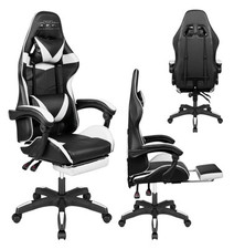 Sedia da Gaming Reclinabile, Poltrona Ufficio girevole, con rotelle ergonomica
