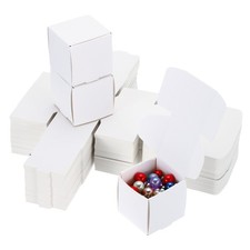 1,6x1,6x1,6" Piccole Scatole Regalo Bulk con Coperchio, Confezione da 100 Bianco