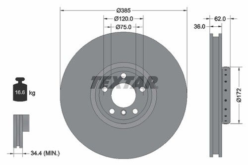 Disco freno textar pro - 1,