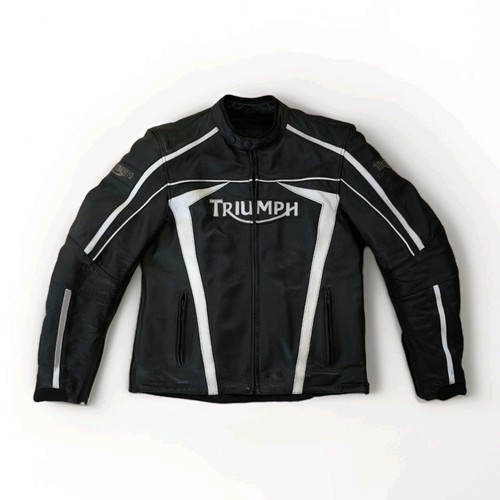 Giacca pelle moto triumph - pelle,