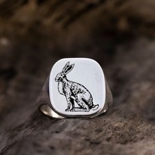 Anello con sigillo coniglio