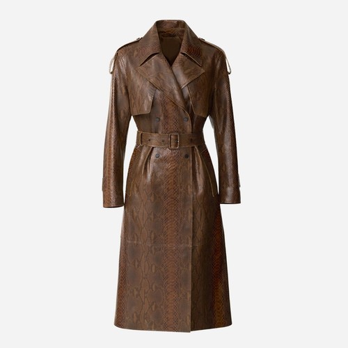Trench cappotto donna pelle - , di