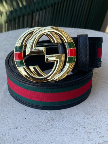 Cintura gucci nera righe - nera,