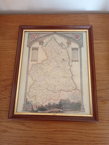 Mappa vintage incorniciata del
