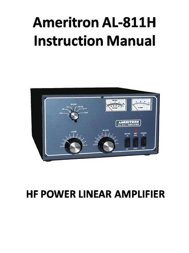 Ameritron 811h manuale - ameritron, al-811h